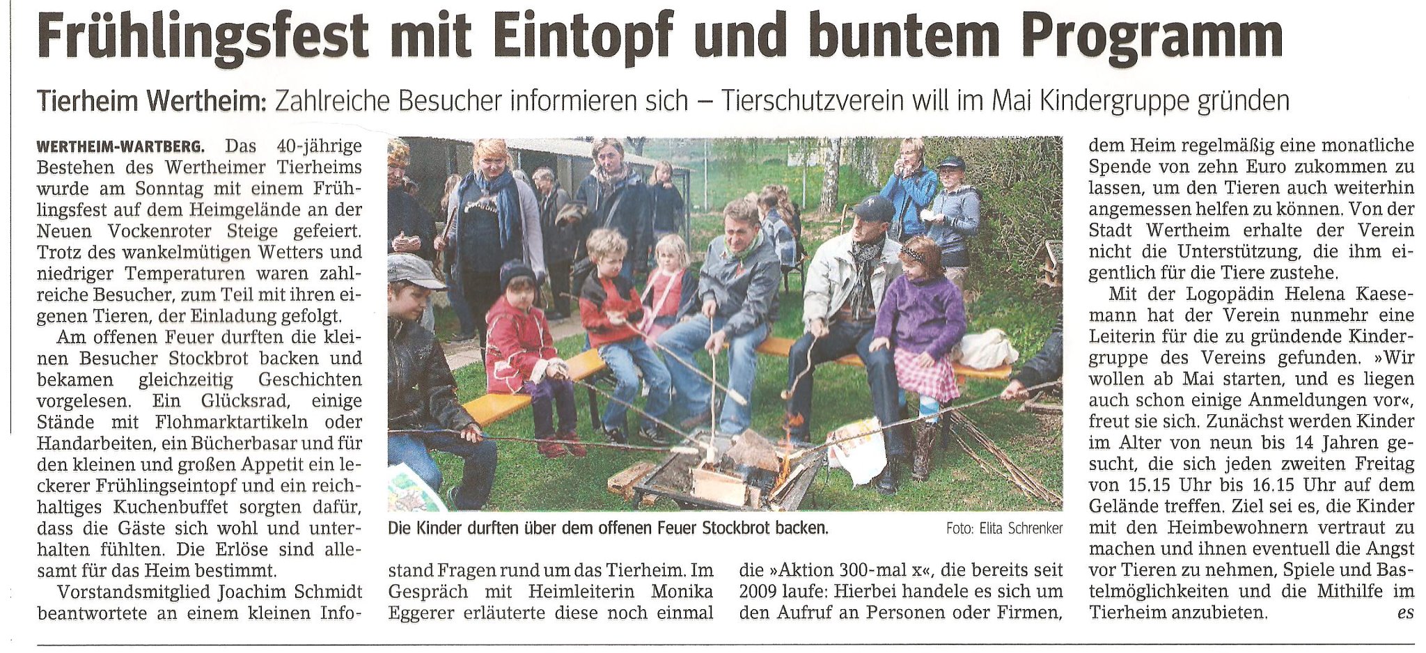 Frühlingsfest in der Wertheimer Zeitung